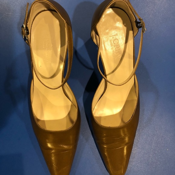 J. Crew Leather Heels with ankle strap, Size 8 - Picture 3 of 7